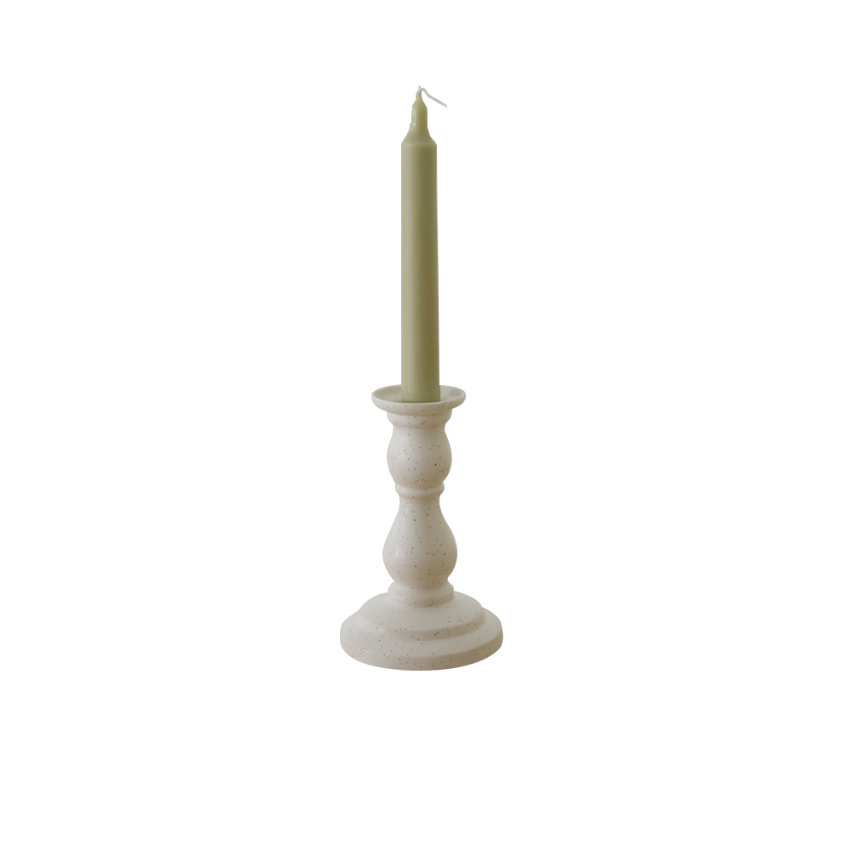 Ceramic Candle holder_Oatmeal stone