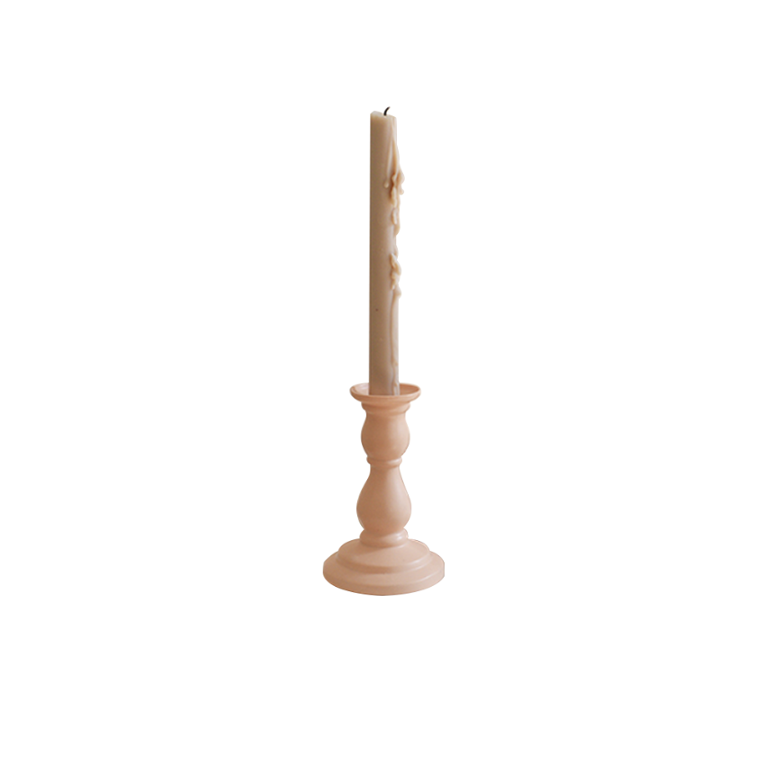 Ceramic Candle holder_Pale peach